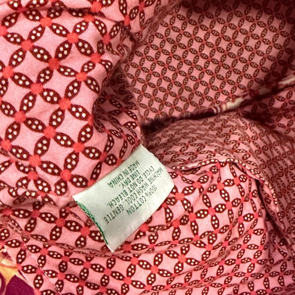 Bali Gold Floral Quilted Tote Bag Yellow and Pink vintage Boho Retired Bag - Picture 13 of 17